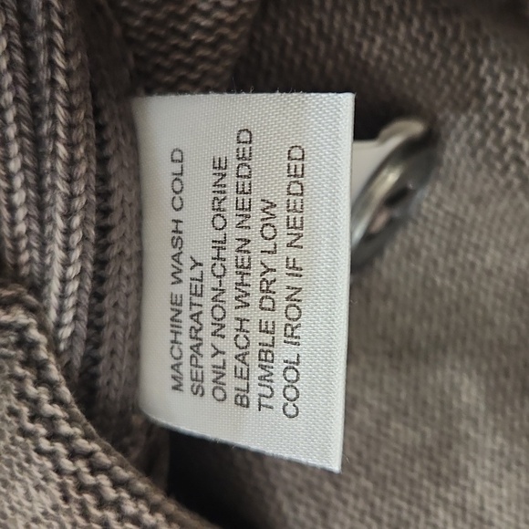 Weatherproof Vintage 1/4 Zip Gray Wash Sweater, Men's Large - Picture 7 of 7